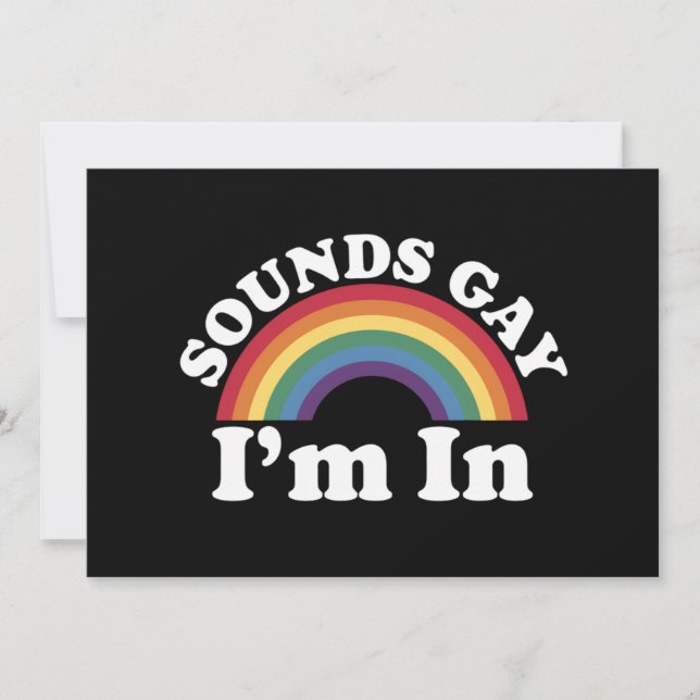 HBTQ Pride HBTQ Regnbågsljud Gay Jag Är Med  Inbjudningar (Framsida)