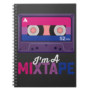 HBTQ Pride Im A Mixtape Kassett Bi Anteckningsbok
