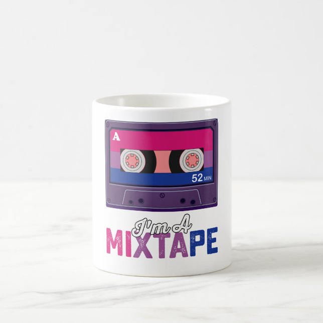 HBTQ Pride Im A Mixtape Kassett Bi Kaffemugg (Center)