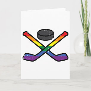HBTQ Pride Ishockey Regnbågsflagga Lgbtq Sport Män Kort