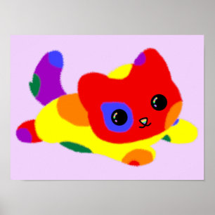HBTQ+ Pride Katt Affisch