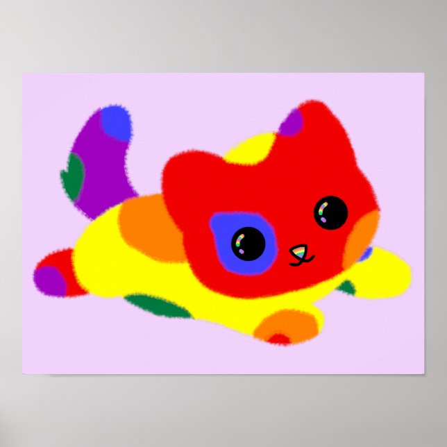 HBTQ+ Pride Katt Affisch (Framsidan)
