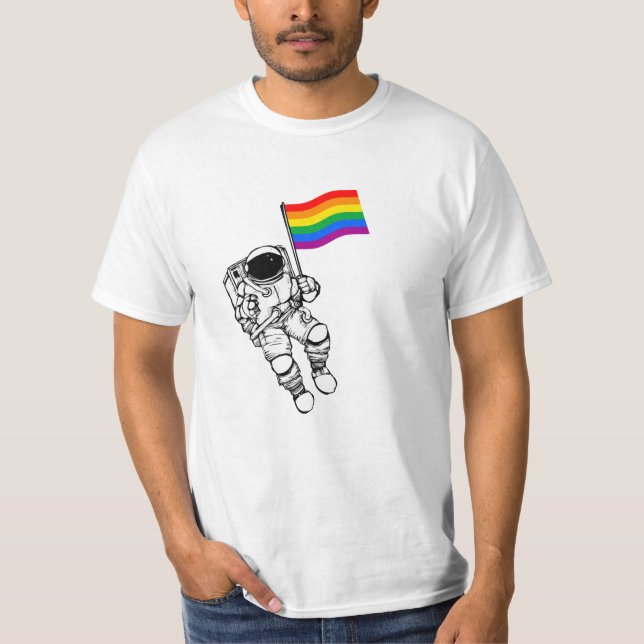 HBTQ Pride Moonman T Shirt (Framsida)