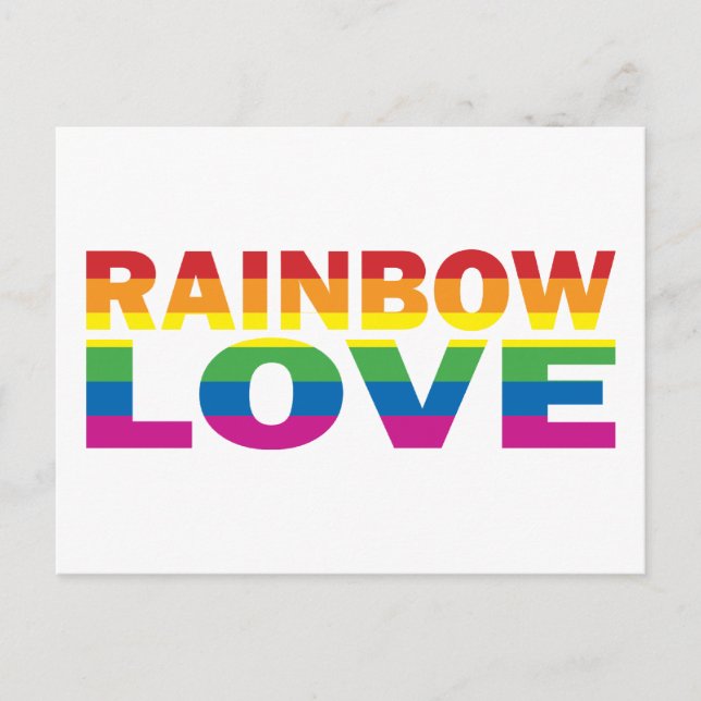HBTQ Pride RAINBÅGSKÄRLEK Vykort (Framsida)