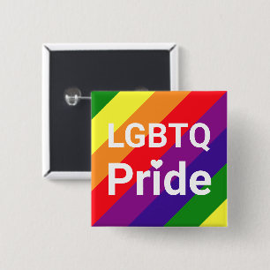 HBTQ Pride Regnbåge 6-ränder Knapp
