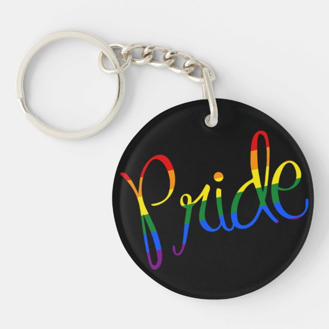 HBTQ PRIDE regnbågsnyckelring (Framsidan)