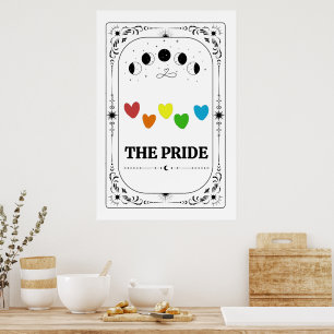 HBTQ Pride Tarot Gay Trans Queer Regnbåge Astrolog Poster