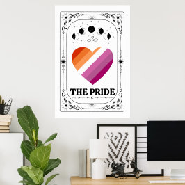 HBTQ Pride Tarot Lesbisk Gay Trans Queer Regnbåge Poster
