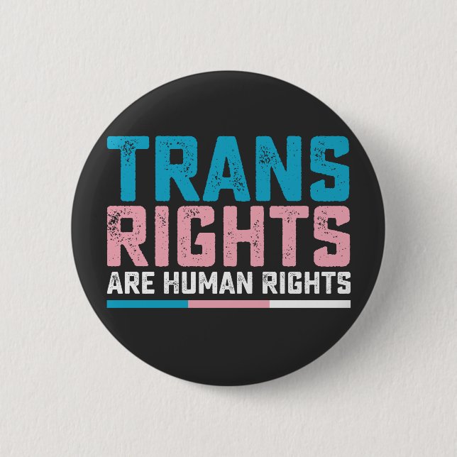 HBTQ Pride Transrättigheter Är Mänskliga Rättighet Knapp (Framsida)