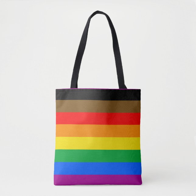 HBTQ-prideflagga (8 ränder) Tygkasse (Framsida)