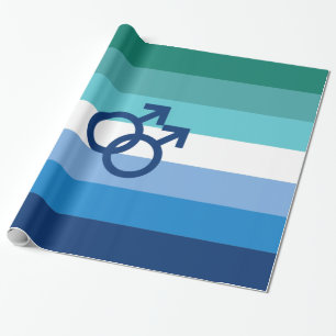 HBTQ Prideflagga för homosexuella män Presentpapper
