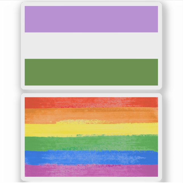 Hbtq-prideflagga Klistermärken (Framsida)