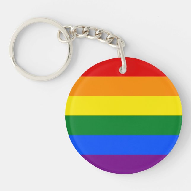 HBTQ Prideflagga Nyckelring (Framsidan)