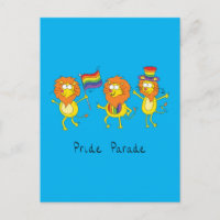 HBTQ Prideparad Marscherande LGBTQ Lejon Stora Kat