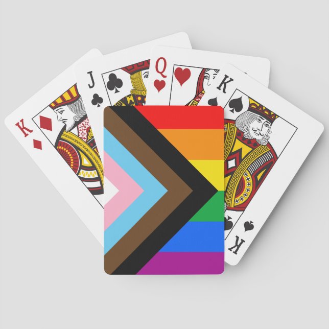 HBTQ+ Progress Pride Casinokort (Baksidan)