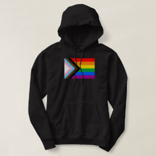 HBTQ+ Progress Pride Flagga Hoodie