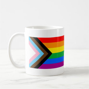 HBTQ+ Progress Pride Flagga Kaffemugg