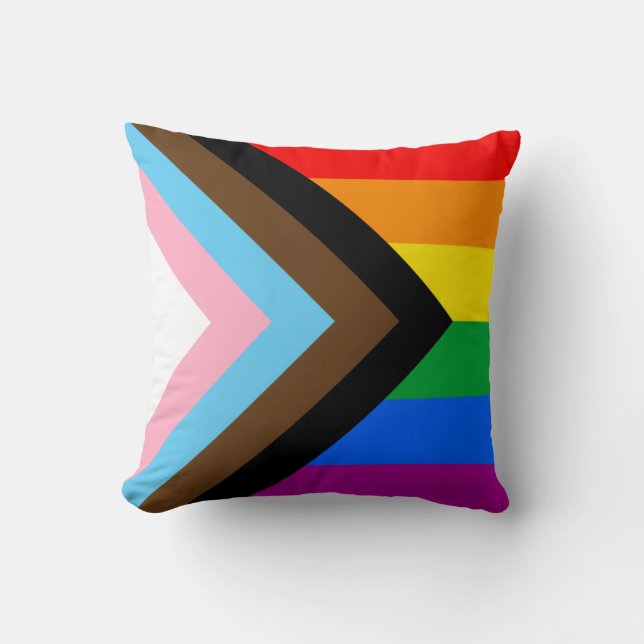HBTQ+ Progress Pride Kudde (Framsida)