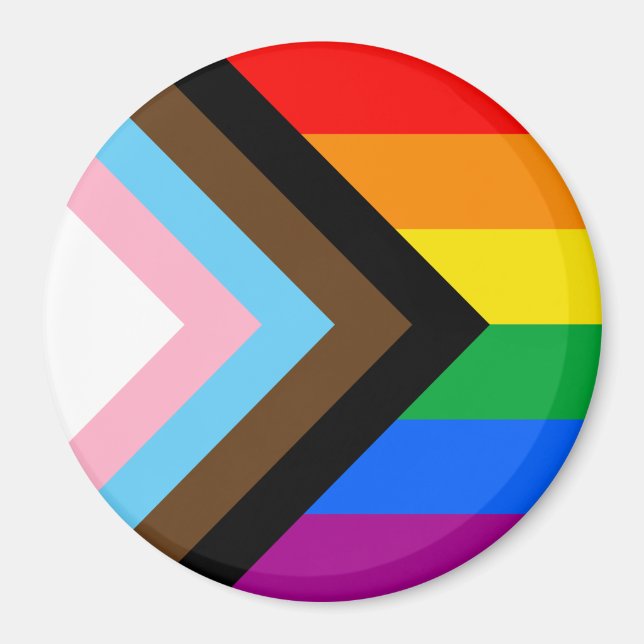 HBTQ+ Progress Pride Magnet (Framsidan)
