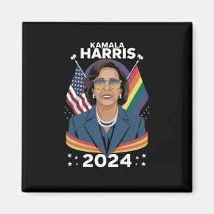 HBTQ-prorgam Kamala Harris 2024 Vicepresident LGBT Magnet