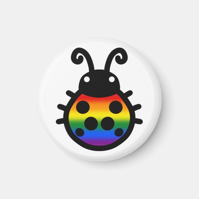 HBTQ-proud Nyckelpigor Magnet (Framsidan)