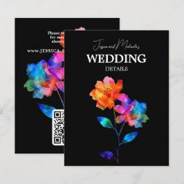 🌈 HBTQ QR-kod Bröllopsdetaljer Petals & Pride Tilläggskort