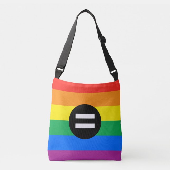 HBTQ-rättighetsflagga Axelväska (Framsida)