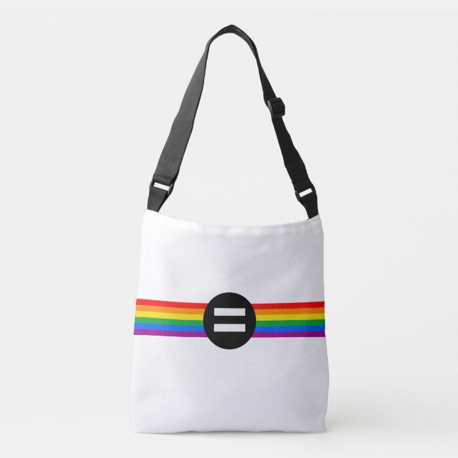 HBTQ-rättighetsflagga Axelväska (Framsida)
