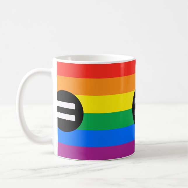 HBTQ-rättighetsflagga Kaffemugg (Vänster)