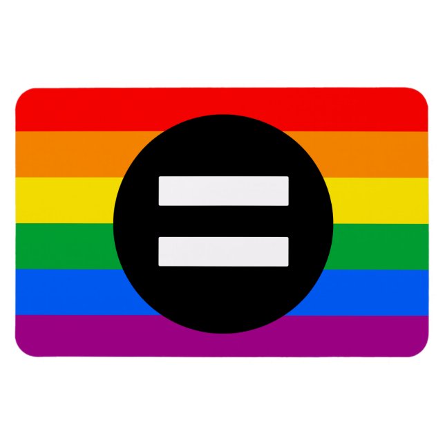 HBTQ-rättighetsflagga Magnet (Horisontell)