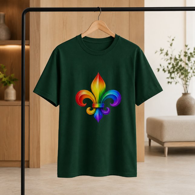 HBTQ regnbåge Flor De Lis T Shirt (Skapare uppladdad)