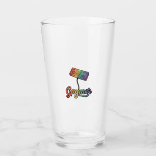HBTQ-regnbåge Gamer Vector T-shirt Design_1 Glaskopp
