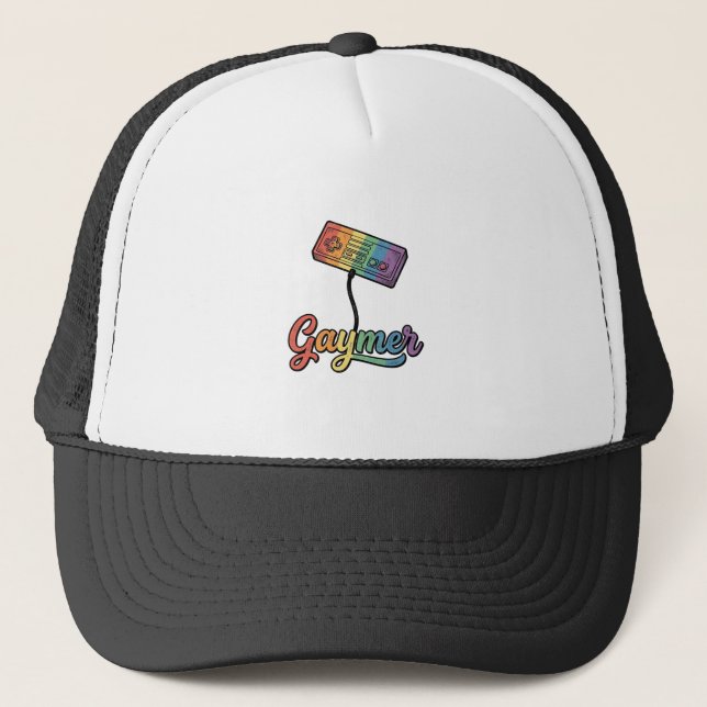 HBTQ-regnbåge Gamer Vector T-shirt Design_1 Keps (Framsida)