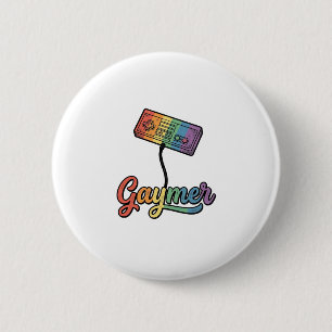 HBTQ-regnbåge Gamer Vector T-Shirt Design_1 Knapp