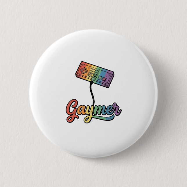 HBTQ-regnbåge Gamer Vector T-Shirt Design_1 Knapp (Framsida)