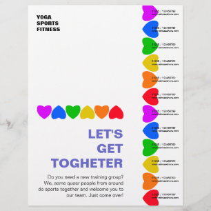 Hbtq-regnbåge-hjärta-linje-folder Reklamblad