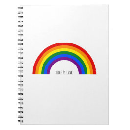 Hbtq-regnbåge. Kärlek är kärlek. Anteckningsbok