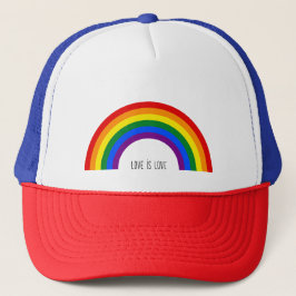 Hbtq-regnbåge. Kärlek är kärlek. Keps