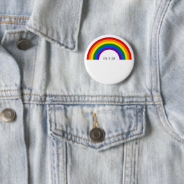 Hbtq-regnbåge. Kärlek är kärlek. Knapp
