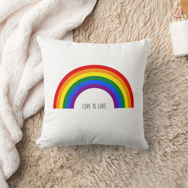 Hbtq-regnbåge. Kärlek är kärlek. Kudde (Filt)