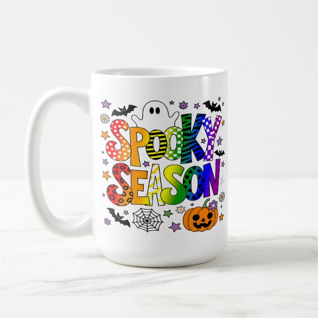 HBTQ Regnbåge Kuslig Säsong Halloween Kaffemugg (Vänster)