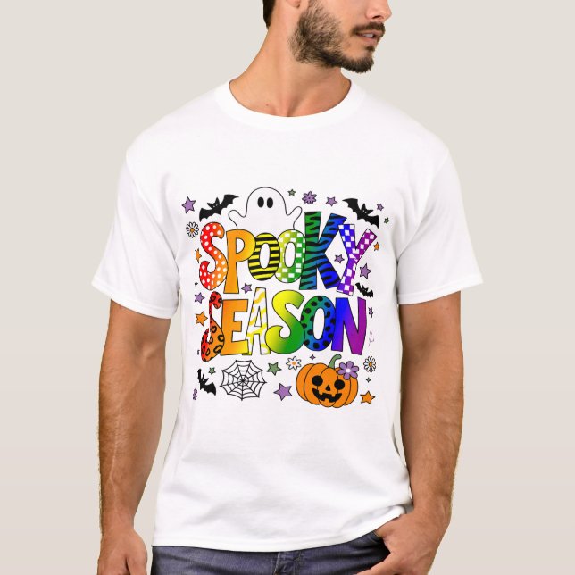 HBTQ Regnbåge Kuslig Säsong Halloween T Shirt (Framsida)