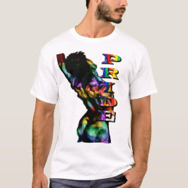 Hbtq-regnbåge manlig torso t shirt