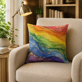 HBTQ regnbåge marmor Kudde