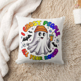 HBTQ Regnbåge Rolig Halloween – Jag spökar människ Kudde