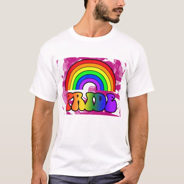 Hbtq regnbåge t shirt (Framsida)
