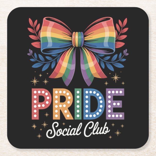 HBTQ-regnbågsbåge Underlägg Papper Kvadrat (Framsidan)