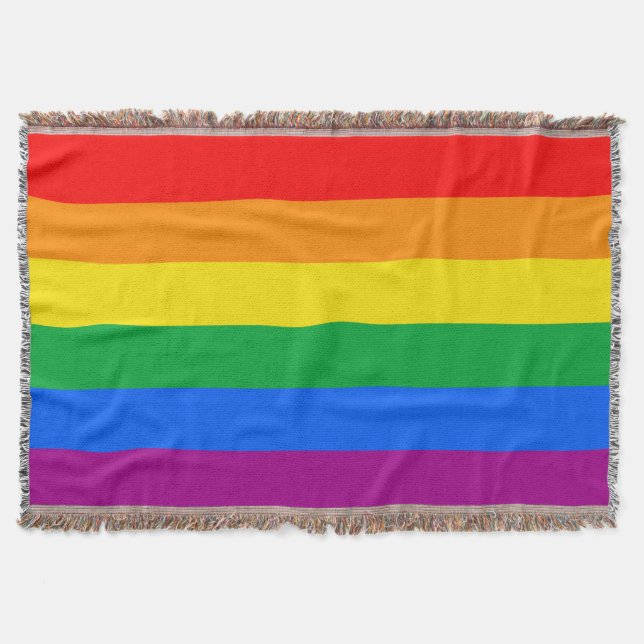 HBTQ+ regnbågsfana Filt (Framsidan)