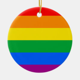 HBTQ+ regnbågsfana Julgransprydnad Keramik