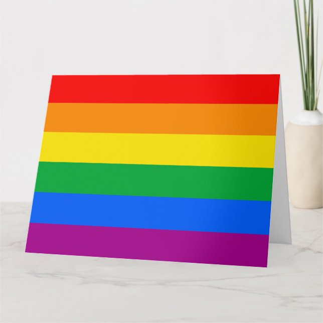 HBTQ+ regnbågsfana Kort (Framsida)